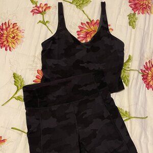 Lululemon Black Camo Set